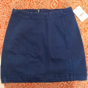 Free People Blue Denim Mini Skirt